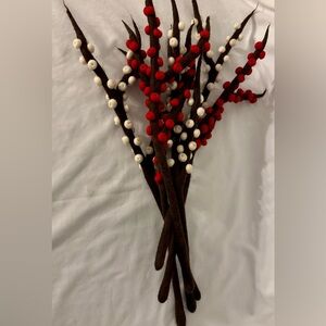 Felted Ilex Berries Branches Trader Joe Twig Pip Christmas Holiday